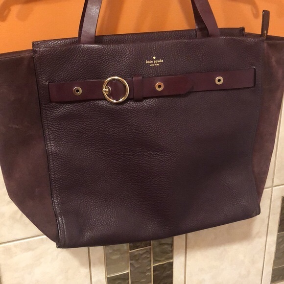 Kate Spade/ large Tote Bag/ Plum - Picture 12 of 14
